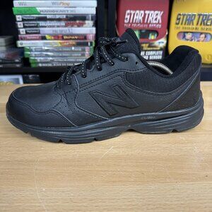 New Balance 411 Walking Shoes Mens Size 8 All Black WA411LK1 CUSH+ Comfort